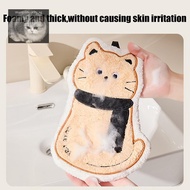 manysincerity Cat Hand Towel Cute Embroidery Cartoon Hand Towel Hairless Strong Absorbent Kitchen Ab