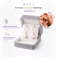 RAET Akoya Baroque Japan Seawater Pearl K10 Gold Earrings – Natural Japanese Pearl Luxury Fine Jewel