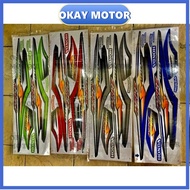 sticker coverset COLOR BLUE/BLACK/GREEN/RED wave100r wave 100r w100r body sticker coverset stick tha