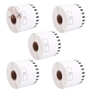 5 Refill Rolls Compatible -22205 Label 62mmx30.48M Continuous Compatible for  Label Printer White Pa