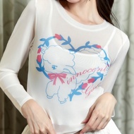 FLAT2112 FF0949 : VALENTINA TOP เสื้อซีทรู เสื้อซีทรูสกรีน เสื้อเซ็ท ชุดเซ็ท