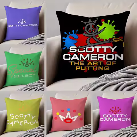 Luxury American Golf Brand S-Scotty Cameron Cushion Cover Throw Pillow Cover Hidden Button Durable P