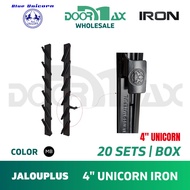 BLUE UNICORN WHOLESALE 4-INCH Jalouplus Iron Powder Coated Jalousie Window Frame BLACK 20 SETS