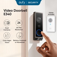 eufy Security Video Doorbell E340 Dual Cameras with Delivery Guard 2K Full HD Wireless Video Doorbel