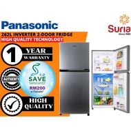 (Free Delivery Kedah,Penang &amp; Perlis)Panasonic 262L 2 Door ECONAVI Inverter Refrigerator 2 Pintu Peti Ais NR-TV261APSM