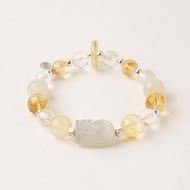 貔貅 | 月光石 黃膠花 白水晶 黃塔晶 檸檬黃水晶 | 天然水晶手鍊