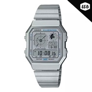 [Watchspree] Casio Digital Vintage Stainless Steel Band Watch A130WE-7A