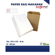 SOS Paper Bag SOS Paper Bag/ White/ Brown/ / [1 pack of 100 pcs]