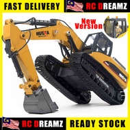 HUINA 1535 *NEW* Rc Excavator Metal Bucket 1:14 Remote Control Excavator 15ch Penggali Bajak Kontrol