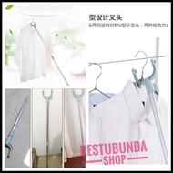 Clothesline Rod Clothes Hook Adjustable Hanger Rod