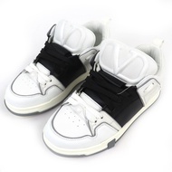 全新未使用Valentino Garavani Garavani 1Y2S0F89 露趾高筒運動鞋，白色和黑色，V 字 Logo 鉚釘皮革，41 碼，附防塵袋，義大利製造