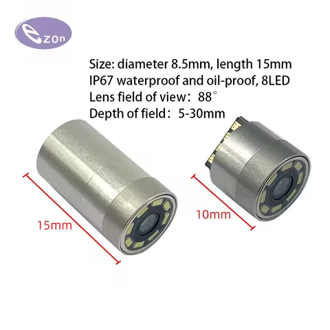 1MP USB endoscope module diameter 8.5mm FOV88゜ IP67 waterproof industrial steering endoscope