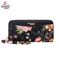 [ANY 3 AT RM129.90] Strawberry Queen Women Vivi Long Purse Wallet (Floral BP, Black)