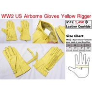 WW2 US Airborne Gloves Yellow Rigger BKK Militaria Shop