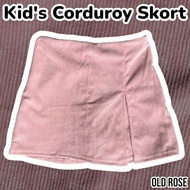 SKORT CORDUROY FOR GIRL KIDS(SMALL 6MOS-24MOS MEDIUM 3-4YRS LARGE 5-6YRS XL 7-9YRS 2XL 10-14YRS OLD)