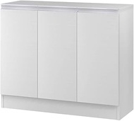 IWATSUKI Storage Shelf with Door to Order White Wood Width 17.7-47.2 inches (45-120 cm), Width 29.1 