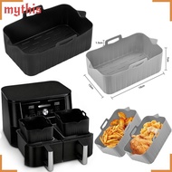 [MYTHIS] Air Fryer Baking Tray, Reusable Rectangle Air Fryer Basket, Silicone Air Fryer Mold Tray fo
