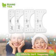 1 Set of 4 Ziegel T-Shirt Ruler Premium Transparent PVC Ruler Design T-Shirt Ruler Design