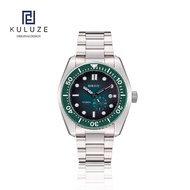 KULUZE Design Brand Ocean Green Clock Dial Automatic Mechanical Watch Titanium Strap 300m  Waterproof Eters and Firm Top