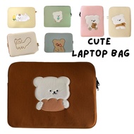 BC Cute Laptop Bag 11 inch / 13 inch / 15 inch Soft Students' Use Laptop Tablet Case Protector Beg Laptop 小熊笔记本电脑平板收纳包