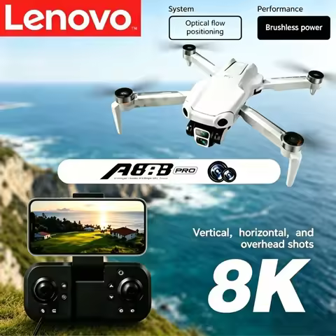 Lenovo A888 Pro Drone Professional 4K 8K 5G WIFI Dual Camera Remote Control with screen Brushless Mo