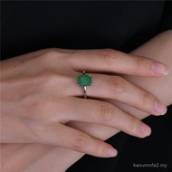 Shipei Jewelry Europe America Hot-selling Ready Stock Rectangular 8 * 10 Sterling Silver Ring 4ct Si