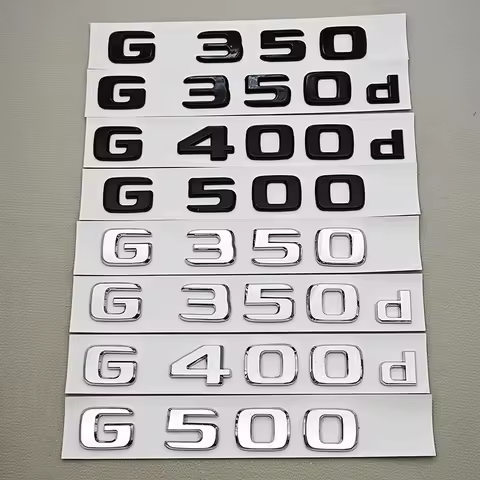 3D ABS Car Letters Logo G350 G350d G500 Sticker Rear Trunk Badge Emblem Decals For Mencedes Menz G35
