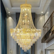 CHENRUI โคมระย้าคริสตัล บรรยากาศหรูหรา ห้องนั่งเล่น LED โคมระย้าคริสตัล วิลล่าโคมระย้ากลวง อาคารดูเพ