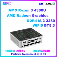 SZBOX Mini PC AMD Ryzen 3 4300U DDR4 3200Mhz PCIe 3.0 NVME For Office Home