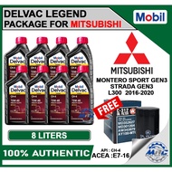 Mobil Delvac Legend 15W40 8 liters MITSUBISHI MONTERO SPORT , STRADA L300 GEN3 4N14,4N15 -engine oil
