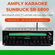 Sunbuck SR 5800 karaoke amplifier - 1200W huge power amplifier, 7.1 channels, bluetooth 5.3, 8 impor