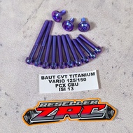 Titanium cvt bolt Vario 125/150/pcx cbu (contents13) cvt screw