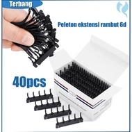 40 Pcs Rechargeable Extension Clips 6D Hair Extension Bucle Tools 6D Hair Extension Clips Gen 2