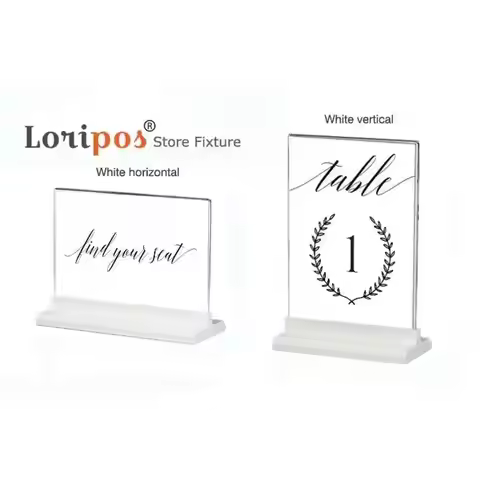1pcs A5 Acrylic T-shape Desk Sign Holder Card Display Stand Table Menu Service Label Office Club Bus