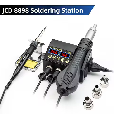 8898 Soldering Station Portable Digital Hot Air Gun BGA Rework Solder Station Hot Air Blower Heat Gu