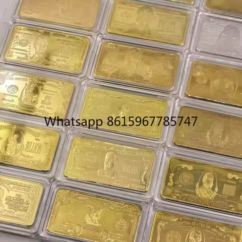 1 Ounce US Dollars Challenge Gold Plated Bar America Collectables Bullion Metal Crafts