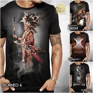 Cool Dayak T-shirt Premium T-shirt Distro Kalimantan Ethnic BORNEO T-shirt | KAOS DAYAK KEREN Premiu