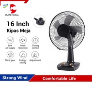 Hengli Kipas Meja 16 Inch Malaysia Plug Table Fan 5 Blades kipas Angin Kipas Mini Kipas Angin kuat/ 