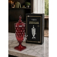DIAMOND GLASS VASE WITH FAUCET 2L CRISTA HOME HIGH QUALITY – CODE 60267