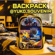 Bumblebee Transformer Elementary School Backpack Yellow Black Children's Bag