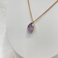 Swarovski 梨型紫水晶閃鑽項鏈XB604