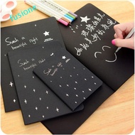 FUSIONEDGE Blank Black Paper Pad School Supplies Art Supplies Sketch Book Inner Page Painting Paper 