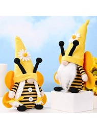 新款蜜蜂設計飛天魯道夫娃娃裝飾,黃蜂老人娃娃擺件