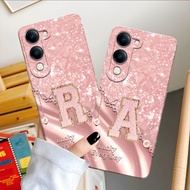 (FA-01) VIVO Y29S - Y04S - Y04 4G Softcase Procamera Silicon Case rose gold motif capital letters Si