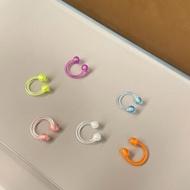 (1 piece) Earrings, septum nose, lips,...- 8mm - Flexible bioplastic piercings - High quality plasti