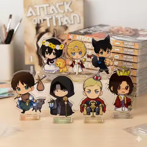 Attack on Titan AOT Armin Jean Sasha 10cm Acrylic Stand Display Model Plate Holder Keychain Cute Chi