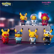 Genuine Pokémon Prank Dress Up Villain Pikachu Series Car Ornaments Desktop Figure Pokémon Birthday 