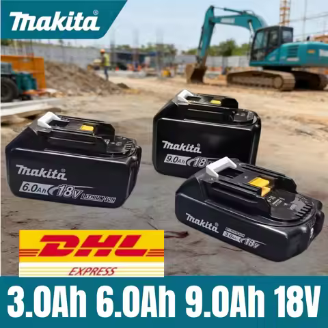Makita BL1860B battery 18V 6Ah 3Ah rechargeable battery, for Makita DTD172 DDF487 DTW300 DGA404 Powe