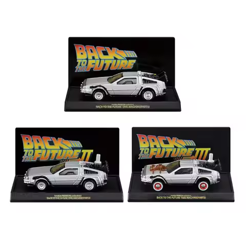 Stock Original Takara Tomy Tomica Premium Unlimited BTTF 40th Anniversary 3-Pack DeLorean Diecast Co
