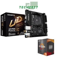 AMD Ryzen 5 5500 3.6 GHz Six-Core AM4 Processor With Gigabyte A520I AC MINI ITX motherboard